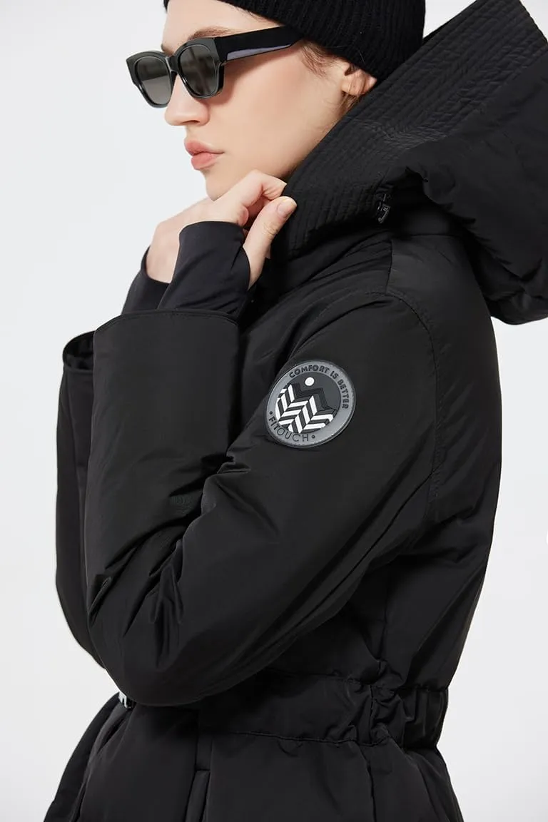 Fitouch Olym Women's Long Down Puffer Parka Jacket | Waterproof | 750  Fill Power
