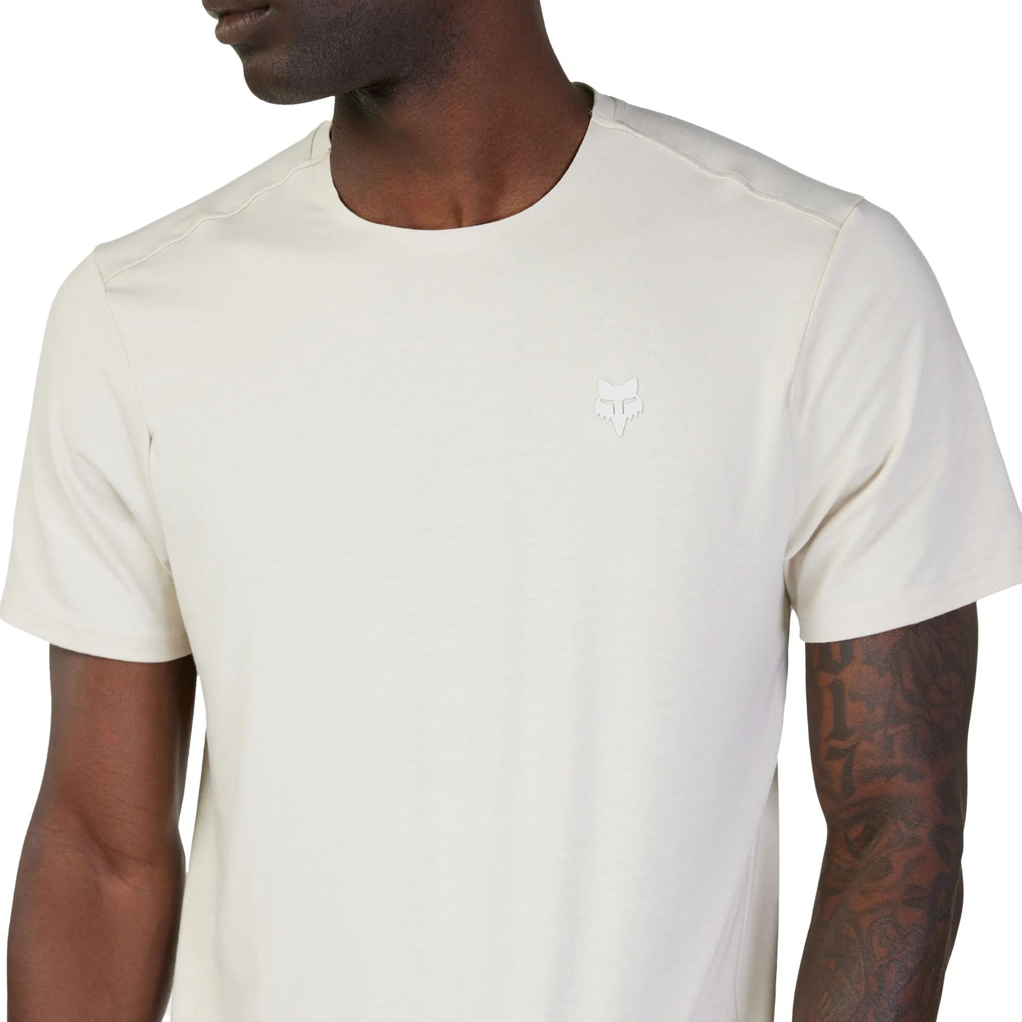 Fox Racing  Mens Rep Short Sleeve Top T-Shirt Moisture Wicking Vintage White
