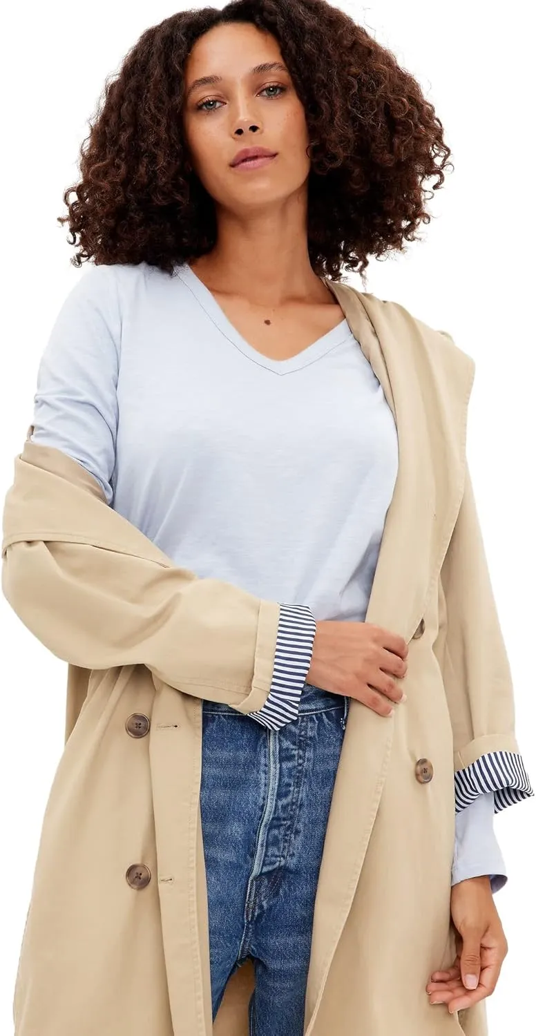 GAP Women's Foreversoft Long Sleeve V-Neck Tee T-Shirt