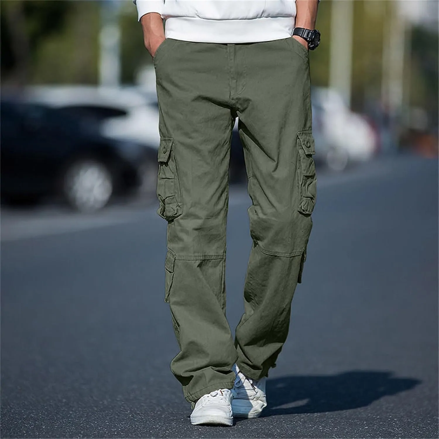 GIERIDUC Men's Hiking Cargo Pants Lightweight Outdoor Travel Pants for Men with Multi-Pockets Fishing Camping Work Cargo Pant