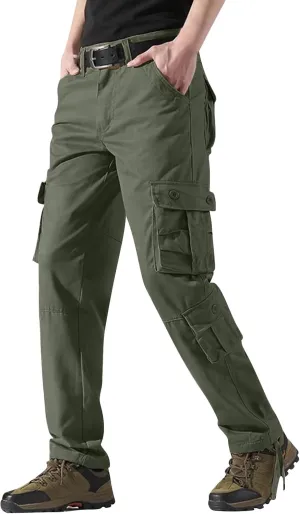 GIERIDUC Men's Hiking Cargo Pants Lightweight Outdoor Travel Pants for Men with Multi-Pockets Fishing Camping Work Cargo Pant