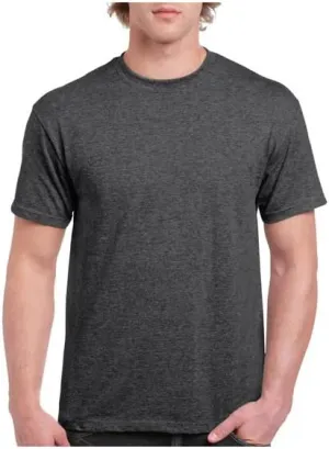 Gildan Blank Tee Unisex HeavyCotton, (G5000). Dark Heather
