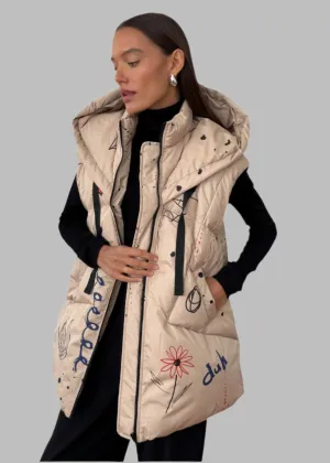 Girl Design Womens Hooded Vest