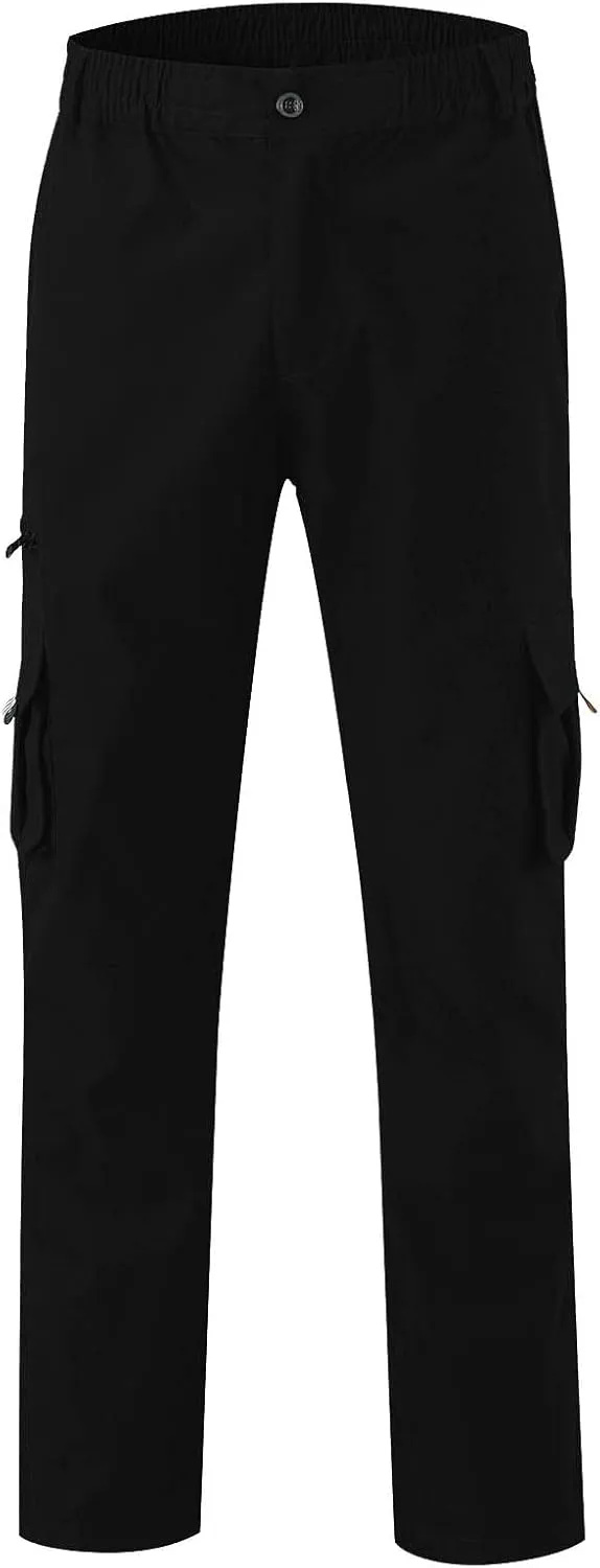 GOFULY Cargo Pants Mens Ripstop Stretch Baggy Sweatpants with Multi Pockets Y2K Hiking Pants Convertible Tall Pants Casual