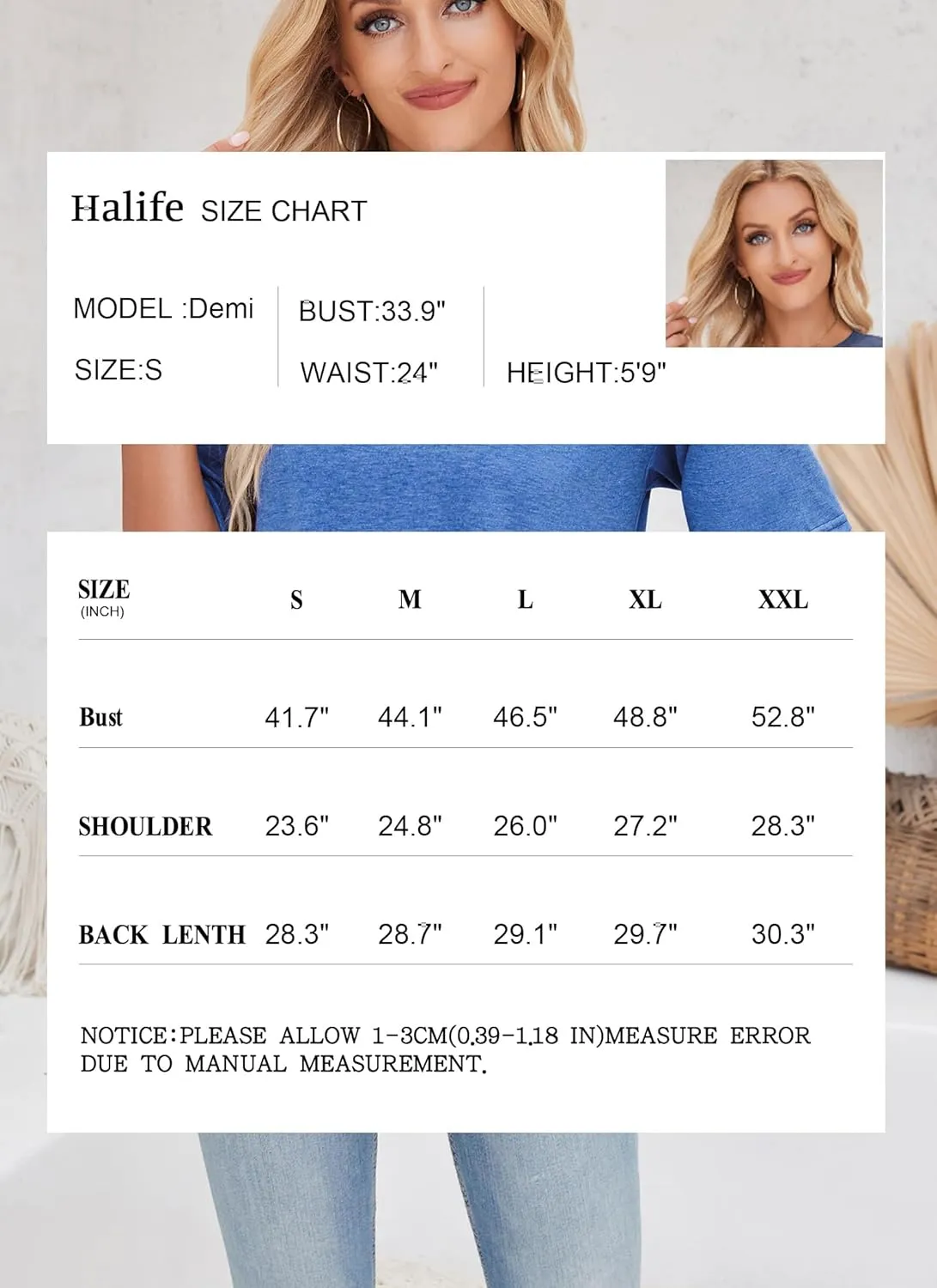 Halife Women's Oversized T Shirts Summer Crew Neck Short Sleeve T-Shirt Split Curved Hem Basic Casual Loose Tunic Tops Tshirt