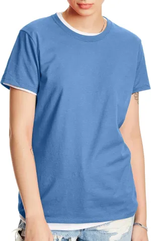 Hanes Perfect-T Crewneck T-Shirt, Lightweight Cotton Short Sleeve Tee for Women