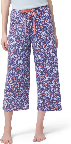 HUE Women's Spring Pajama Separates Soft Whimsical Print Flowers, Animals, Garden Themed Pjs, Cocktails