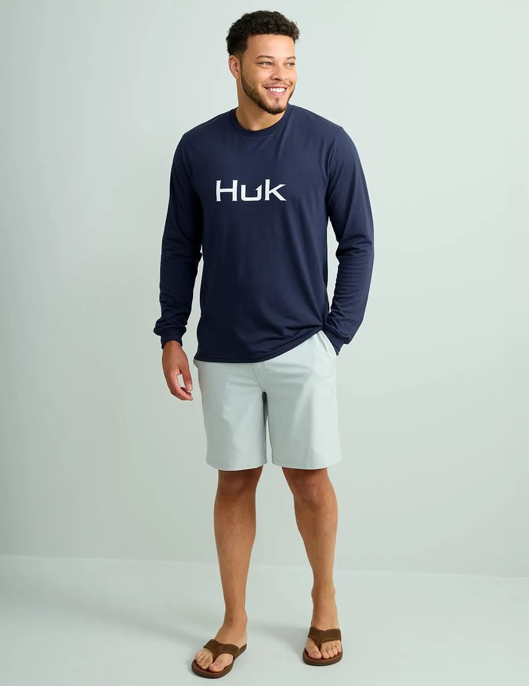 HUK Men's Performance Fishing Logo Tee, Long Sleeve, Quick-Dry