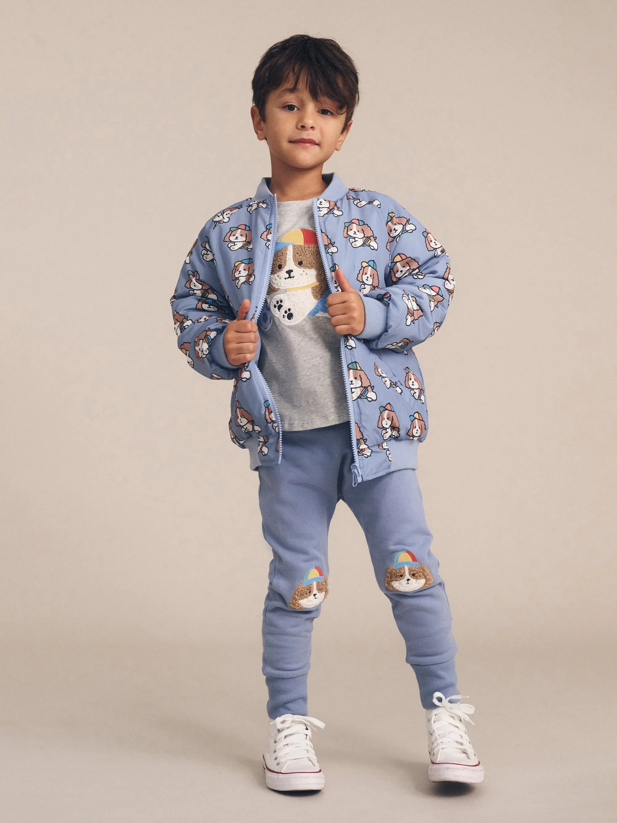 Huxbaby Happy Pup Reversible Bomber