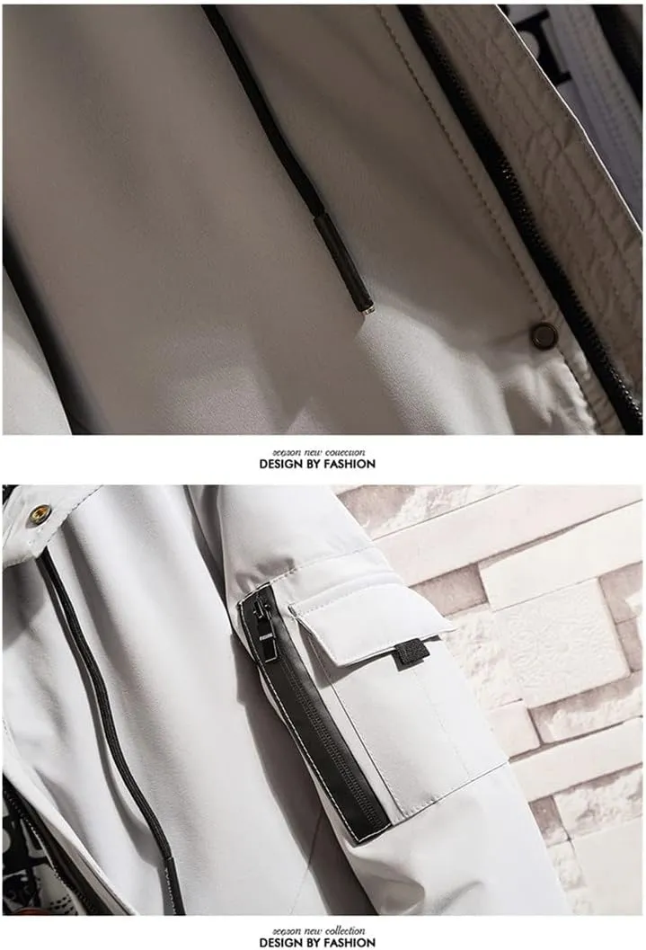 Japanese Overcoat Men Autumn Winter Long Jacket Cotton Padded Long Coat Hooded Outwear Jacket Plus Size