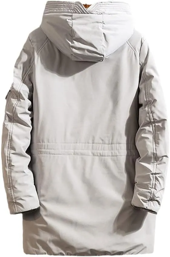 Japanese Overcoat Men Autumn Winter Long Jacket Cotton Padded Long Coat Hooded Outwear Jacket Plus Size
