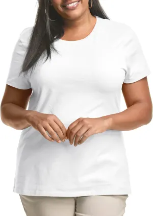 JUST MY SIZE Women's Plus-Size Short Sleeve Crew Neck Tee