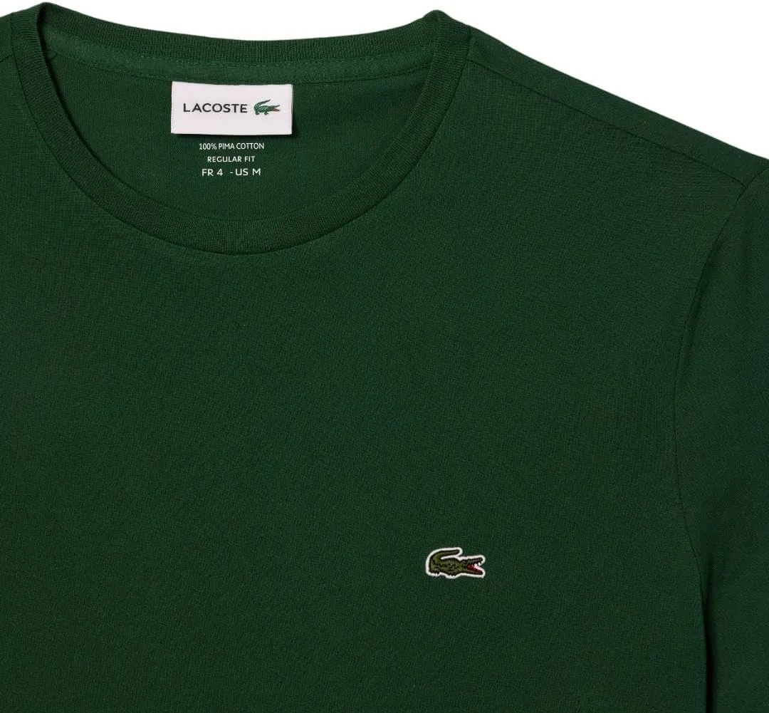 Lacoste Men's Short Sleeve Pima Jersey Crew Neck Tee