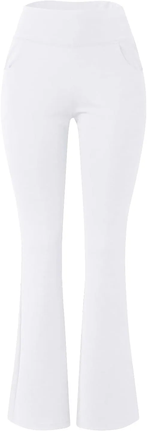 Leggings For Women Butt Lift Flare Wide Leg Workout Yoga Pants High Waist Seamless Running Bell Bottom Gym Trousers