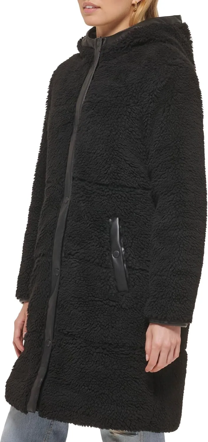 Levi's womens Full Length Sherpa Quilted Parka Jacket