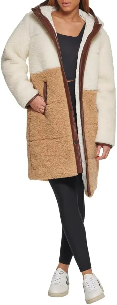 Levi's womens Full Length Sherpa Quilted Parka Jacket