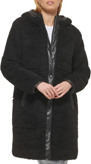 Levi's womens Full Length Sherpa Quilted Parka Jacket