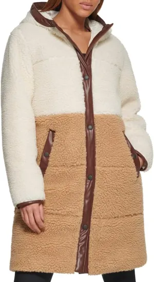 Levi's womens Full Length Sherpa Quilted Parka Jacket