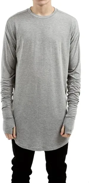 LILBETTER Mens Thumb Hole Cuffs Long Sleeve T-Shirt Basic Tee