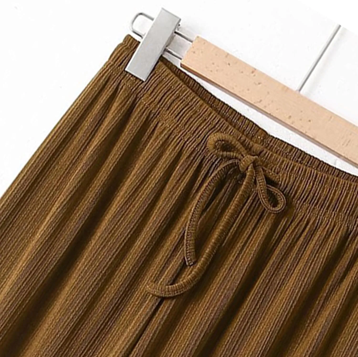 Linen Pants Women Wide Leg High Waist Adjustable Knot Summer Dressy Casual Drawstring Trousers Flowy Palazzo Pants