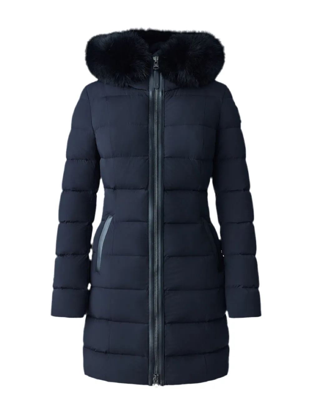 Mackage Leather Trim Fur Trim Coat (More Colors)