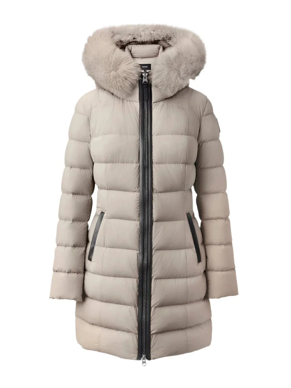 Mackage Leather Trim Fur Trim Coat (More Colors)