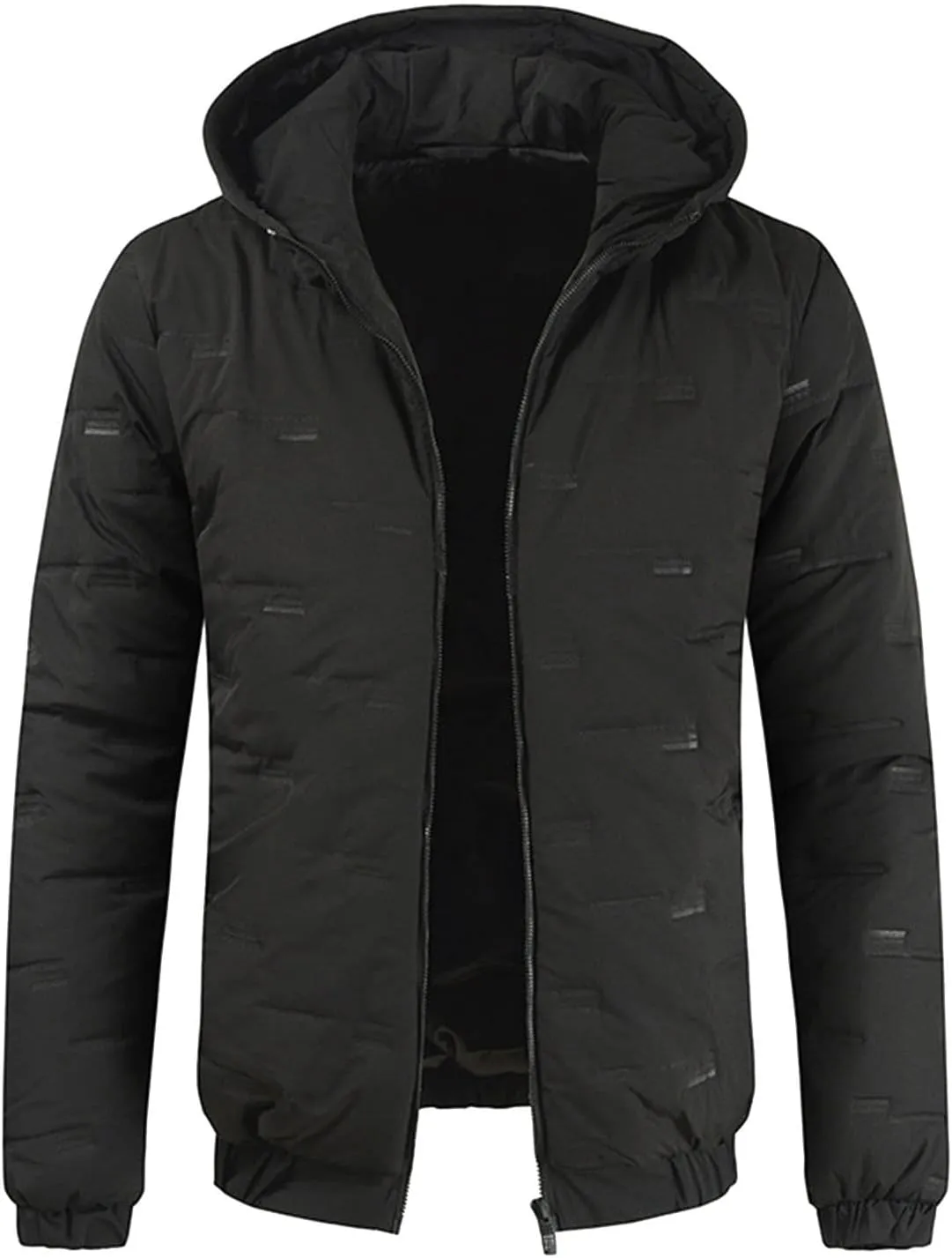 Mens Autumn And Winter Fashion Casual Solid Color Padded Warm Cotton Coat Cotton Padded Jacket Winter Maternity