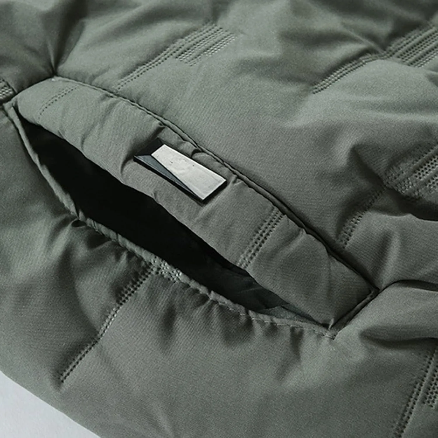 Mens Autumn And Winter Fashion Casual Solid Color Padded Warm Cotton Coat Cotton Padded Jacket Winter Maternity