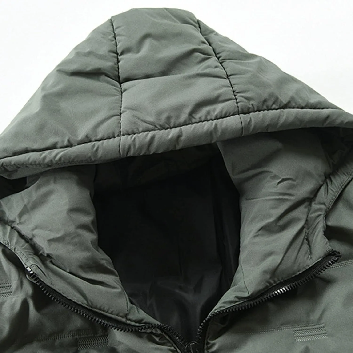 Mens Autumn And Winter Fashion Casual Solid Color Padded Warm Cotton Coat Cotton Padded Jacket Winter Maternity