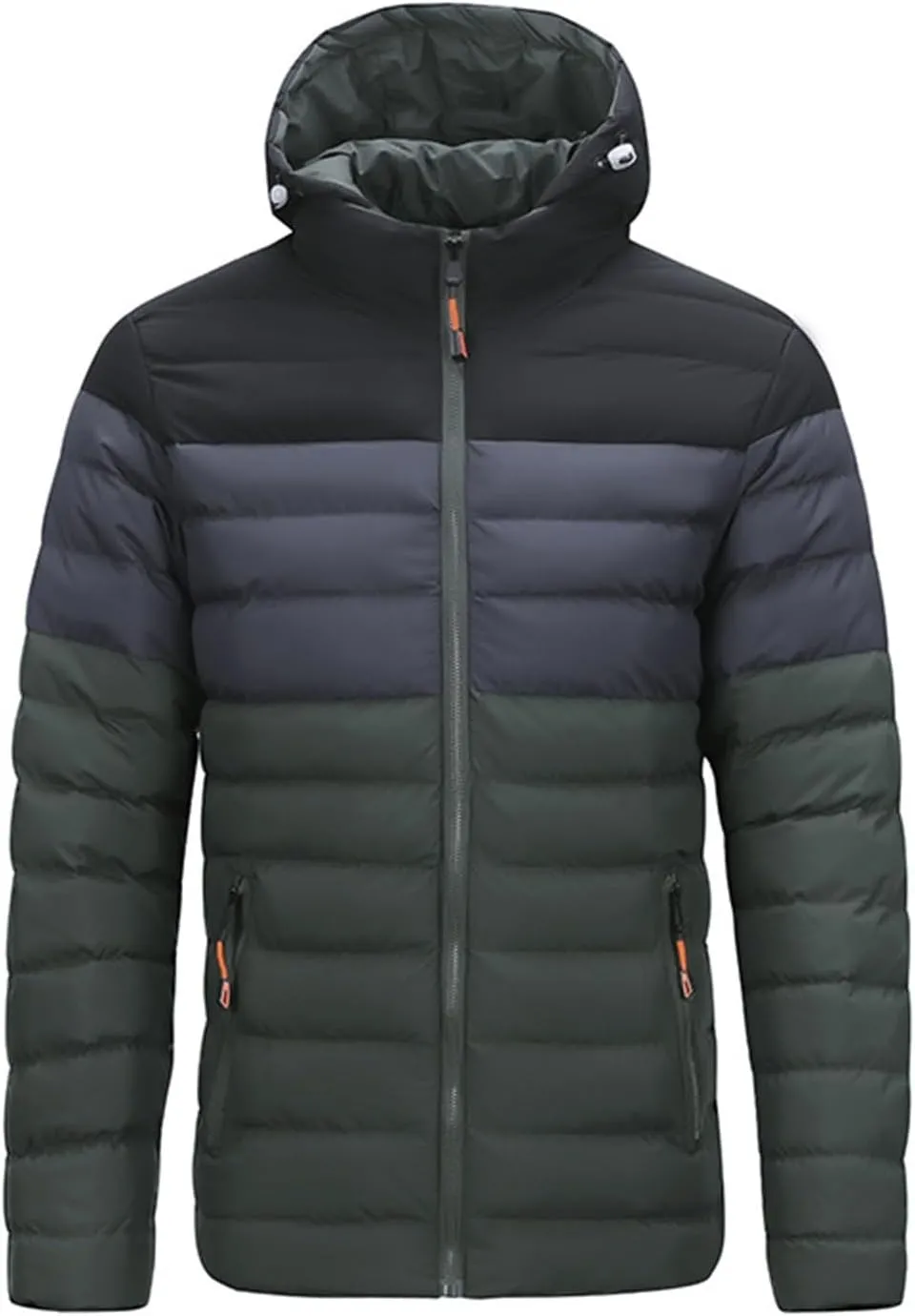 Men's Autumn And Winter Jacket Coat Leisure Zip Pocket Cotton Padded Warm Soft Hooded Jacket Coat Tops Men Parks