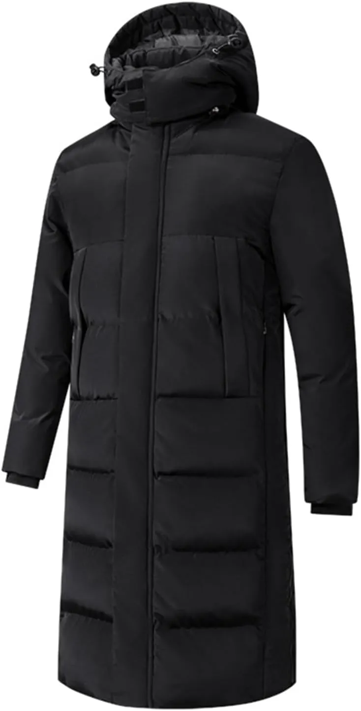 Men's Autumn And Winter Leisure Zip Pocket Hat Large Size Cotton Padded Jacket Coat Top Blouse Men's for Winter
