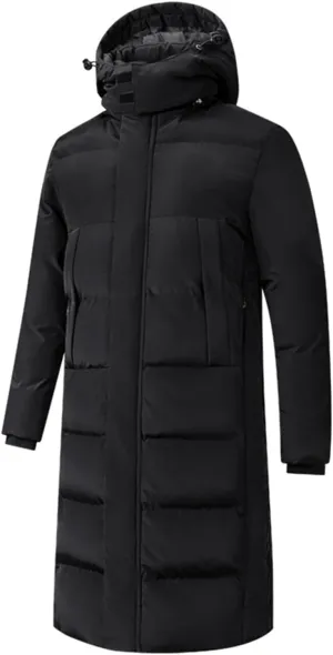 Men's Autumn And Winter Leisure Zip Pocket Hat Large Size Cotton Padded Jacket Coat Top Blouse Men's for Winter