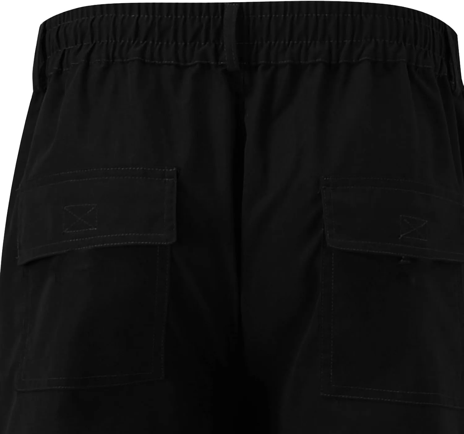 Men's Cargo Sweatpants Heavyweight Baggy Elastic Waist Athletic Jogger Pants Straight Leg Drawstring Trousers