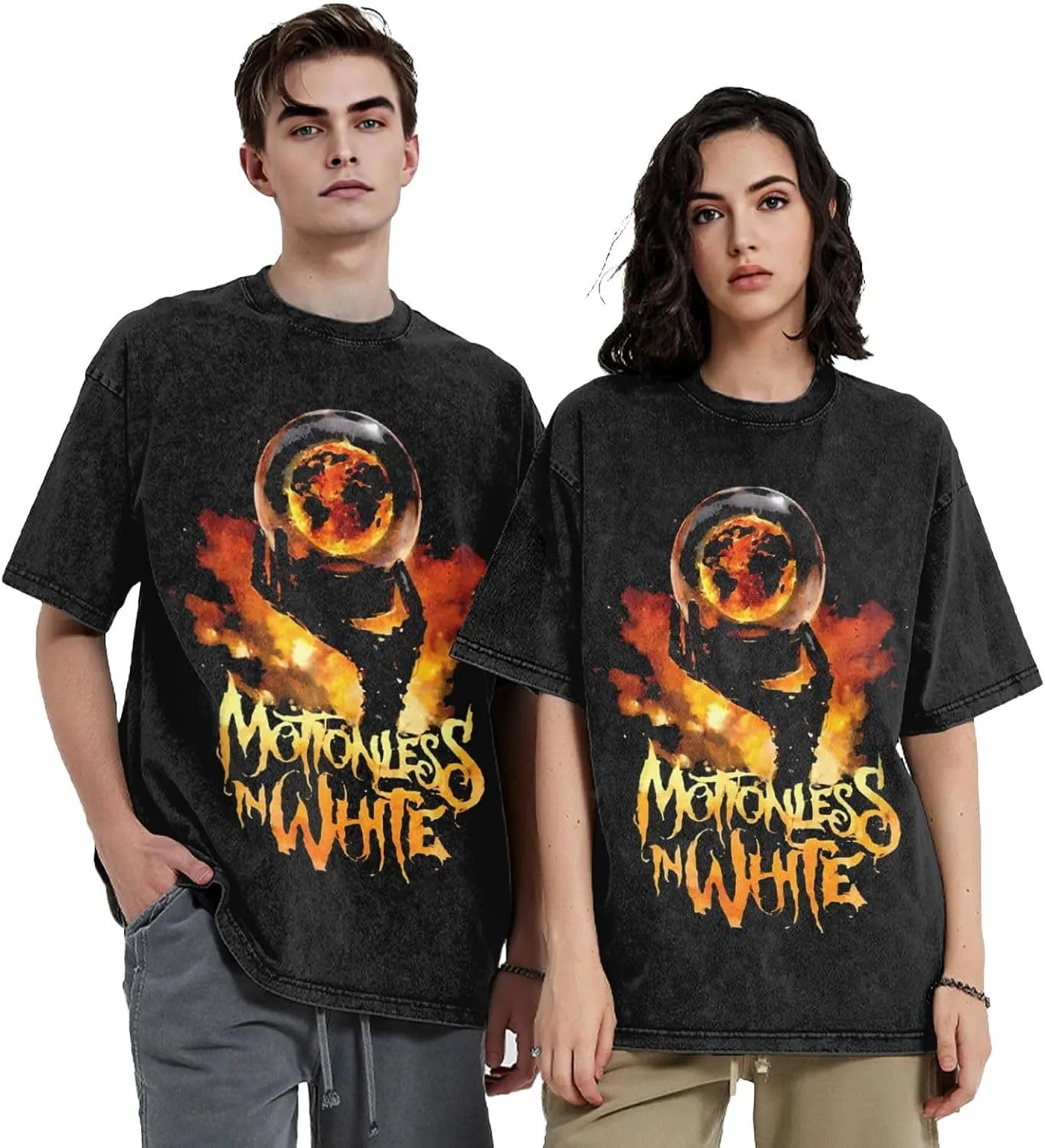 Mens Vintage Oversized Drop Shoulder Fashion T Shirt Loose Wash Solid Tee Tops
