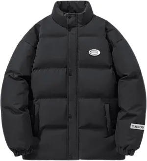 Men's Winter Fashion New Cotton Padded Jacket Coat Youth Stand Collar Loose Casual Coat Mens Winter Jacket Large