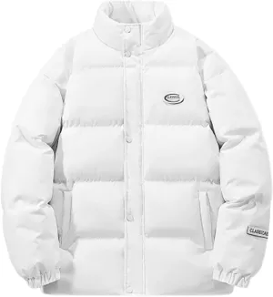 Men's Winter Fashion New Cotton Padded Jacket Coat Youth Stand Collar Loose Casual Coat Mens Winter Jacket Large