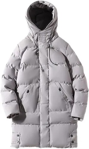 Men's Winter Long Coat Cotton Padded Jacket Husband Hood Parka Outerwear Thick Warm Windbreaker