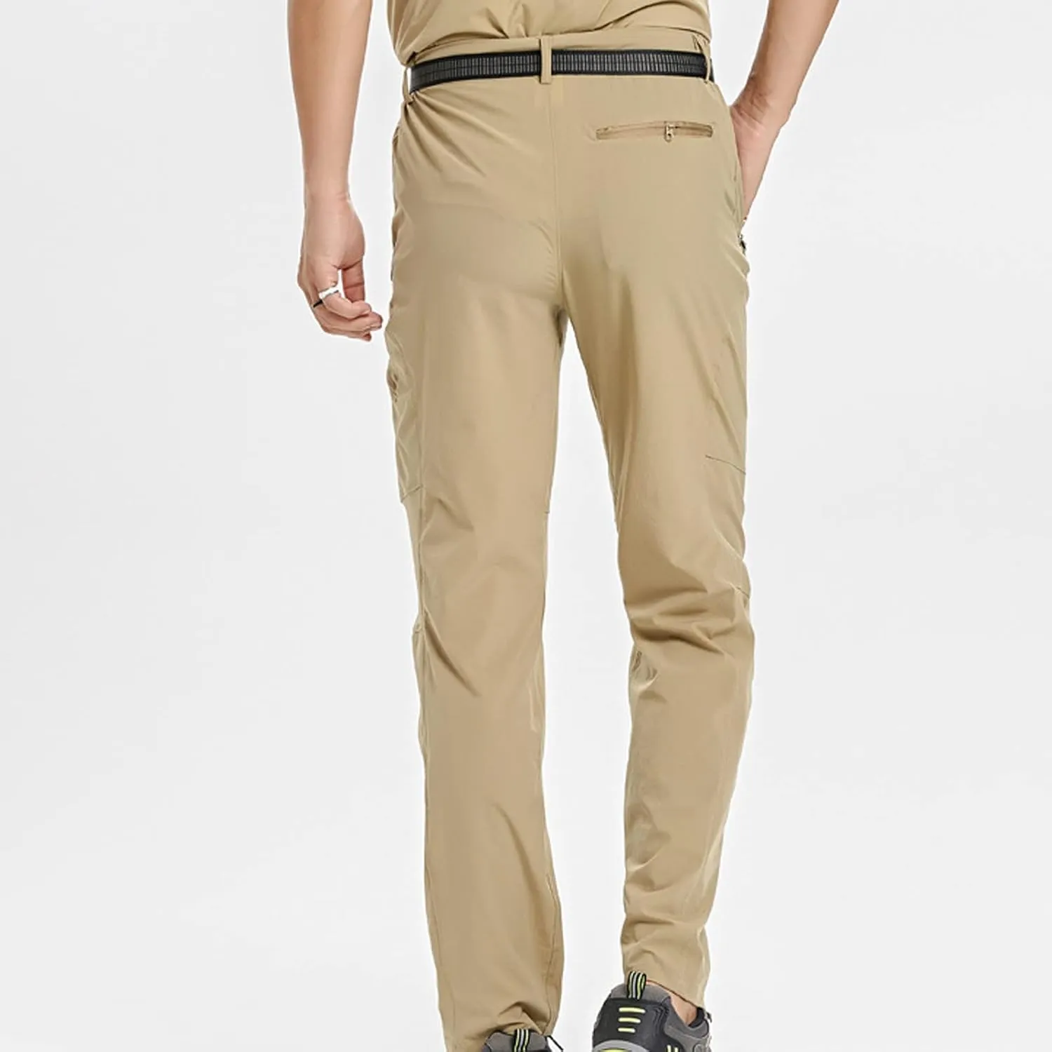 Mens Workout Pants Casual Loose Cotton Work Utility Straight Legs Classic Fit Solid Sport Sweatpants with Pockets