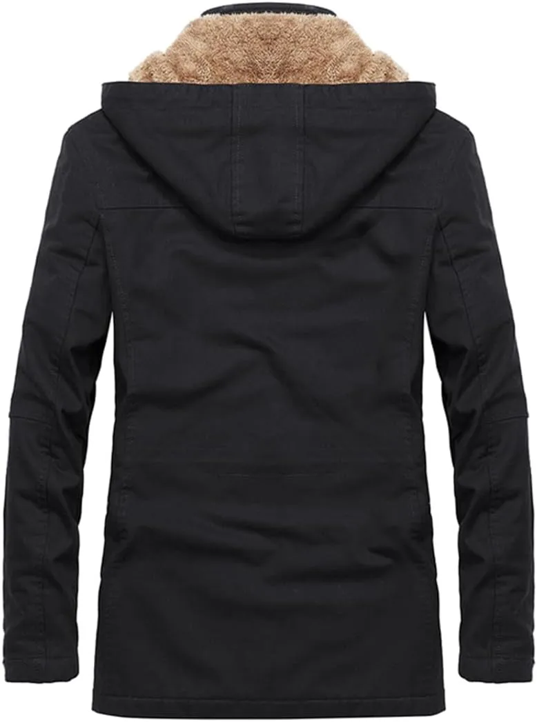 Military Cargo Coat Mens Thick Warm Winter Parkas Casual Cotton Padded Jacket