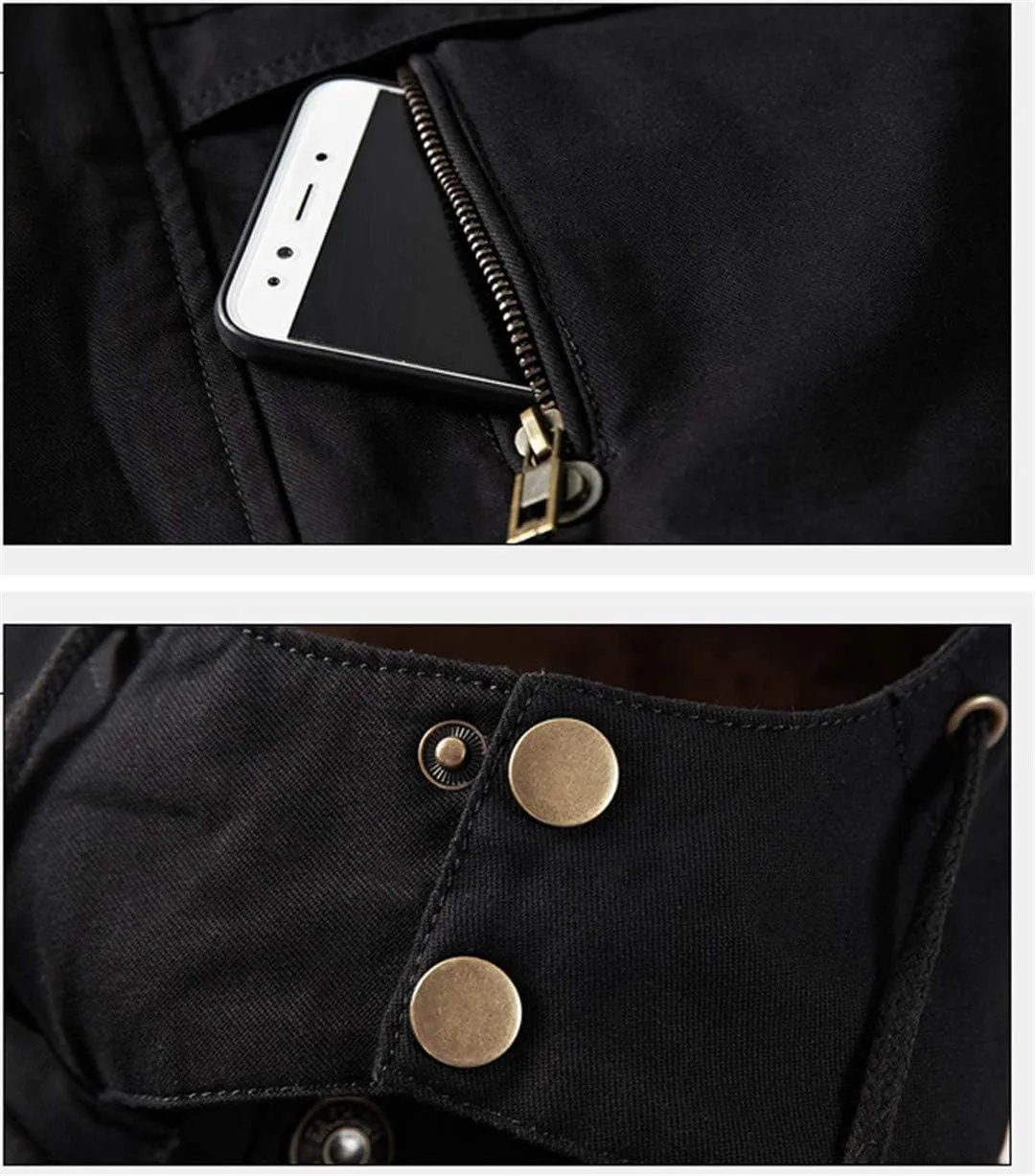 Military Cargo Coat Mens Thick Warm Winter Parkas Casual Cotton Padded Jacket