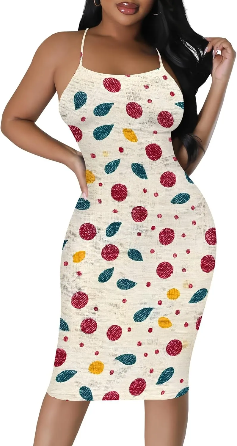 Mini Dress Sexy Bodycon Sundress for Women Summer Short Low Backless Spaghetti Strap Beach Boho Party Club Dresses