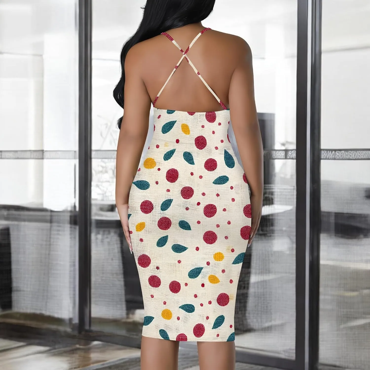 Mini Dress Sexy Bodycon Sundress for Women Summer Short Low Backless Spaghetti Strap Beach Boho Party Club Dresses