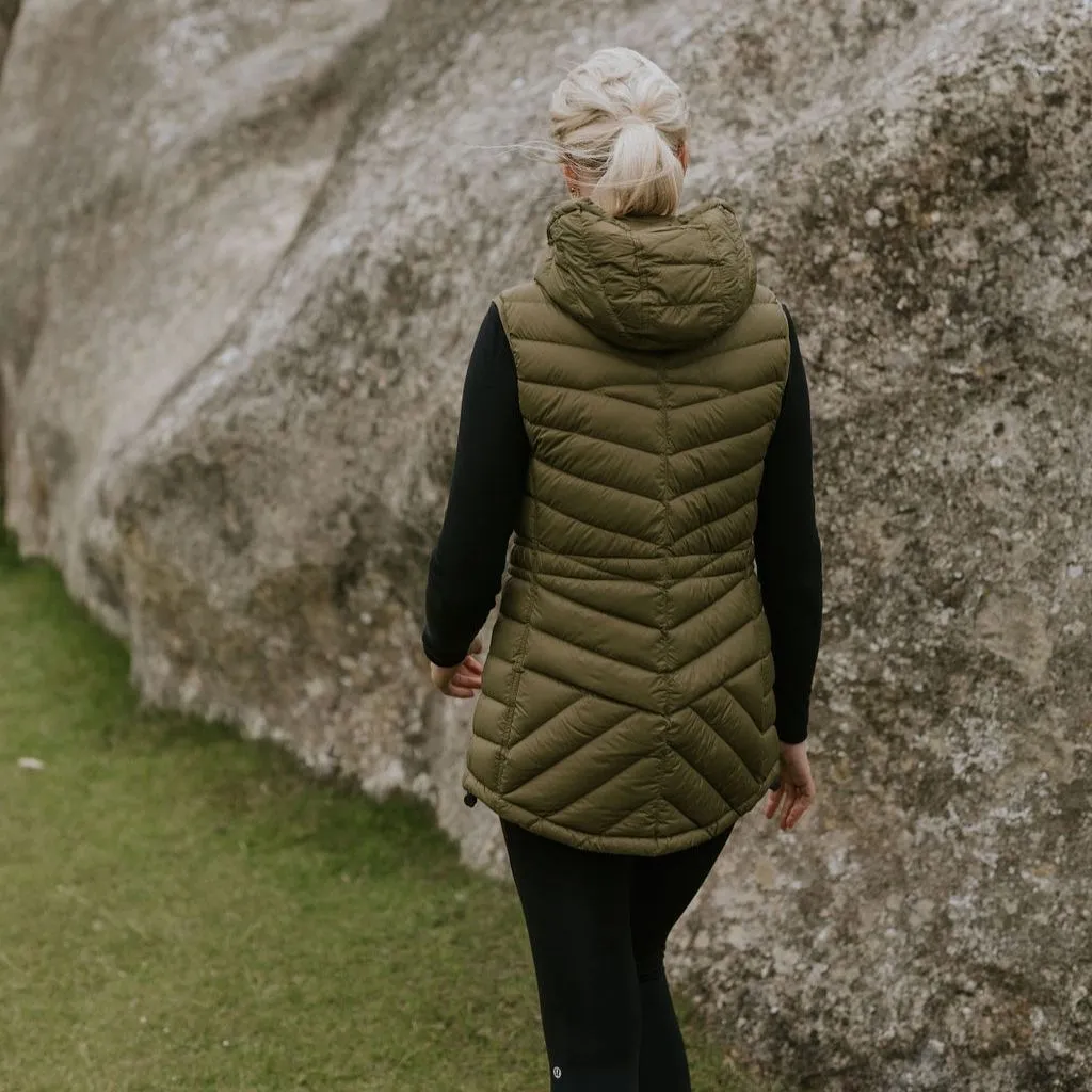 Moke: Mary-Claire 90/10 Packable Down Vest - Loden