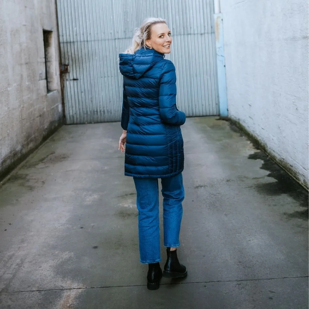 Moke: Sarah 90/10 Packable Down Coat - Moonlight