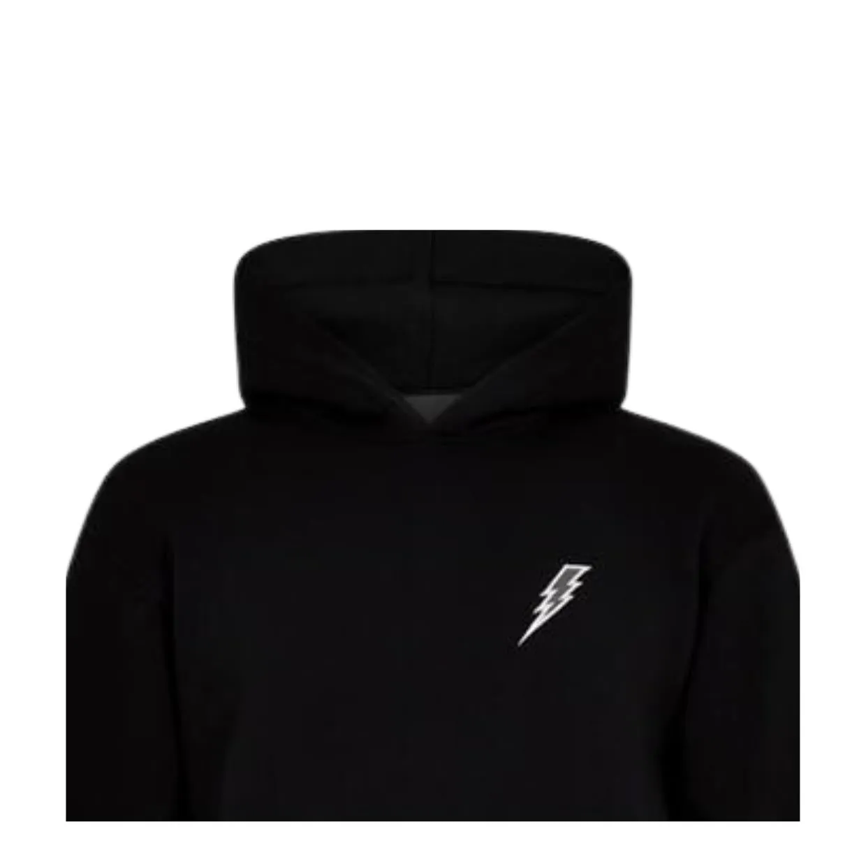 Neil Barrett Embroidered Bolt Black Hoodie