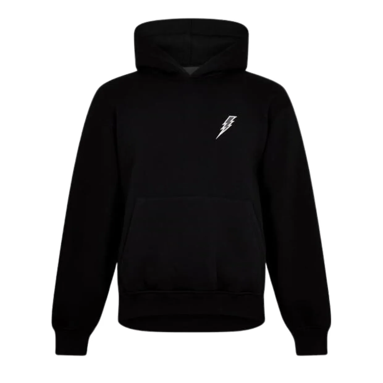 Neil Barrett Embroidered Bolt Black Hoodie