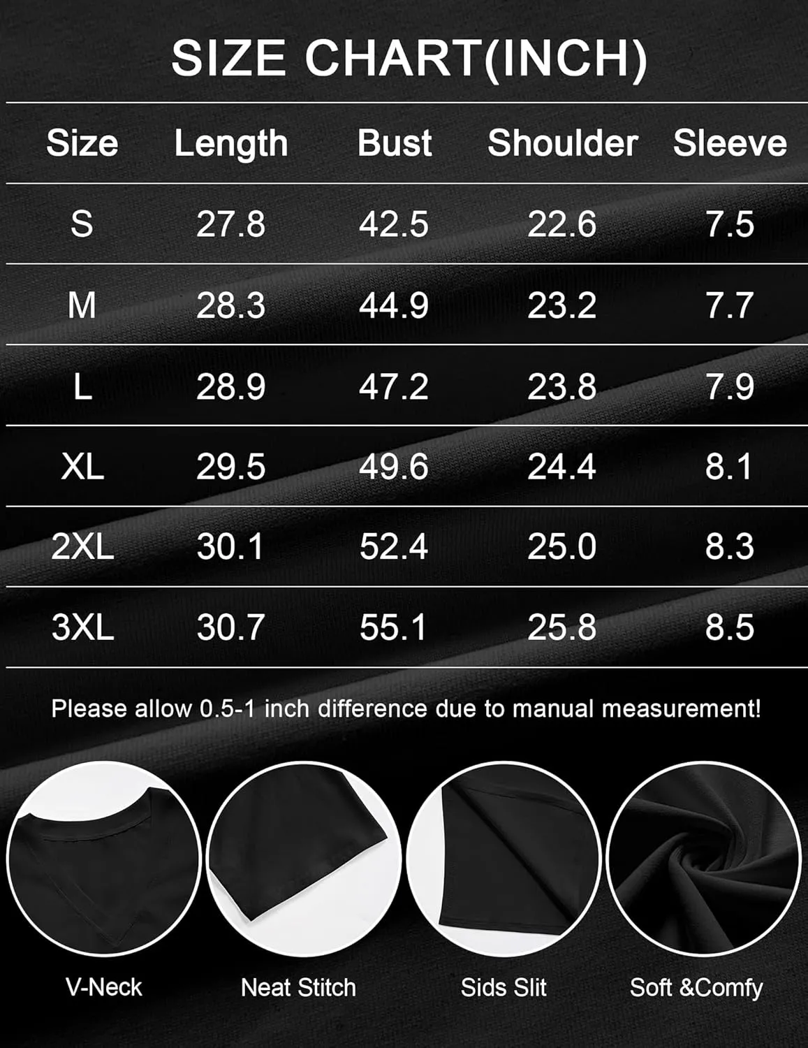 Neweek Womens Oversized Workout T Shirts Short Sleeve V Neck Side Slit T-Shirt Summer Casual Basic Tee Tops Loose Fit