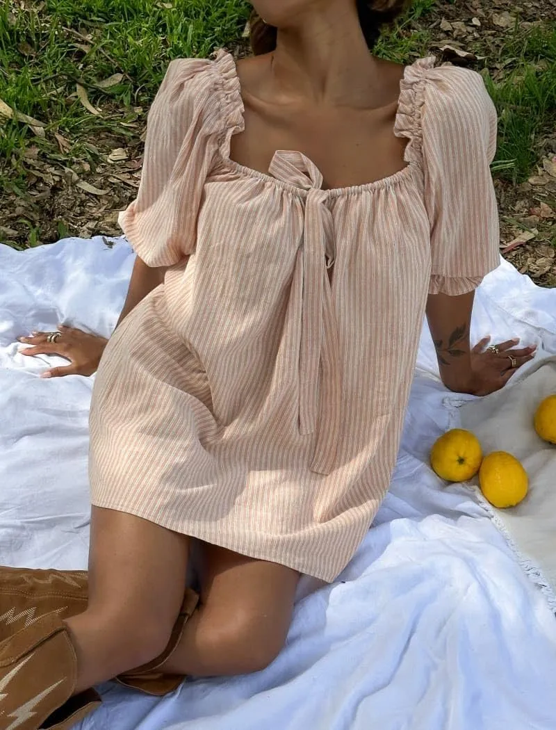 NUFIWI Y2k Cute Babydoll Mini Dress for Women Short Puff Sleeve Ruffle Bow Tie Short Dress Fairy Loose Floral Sundress