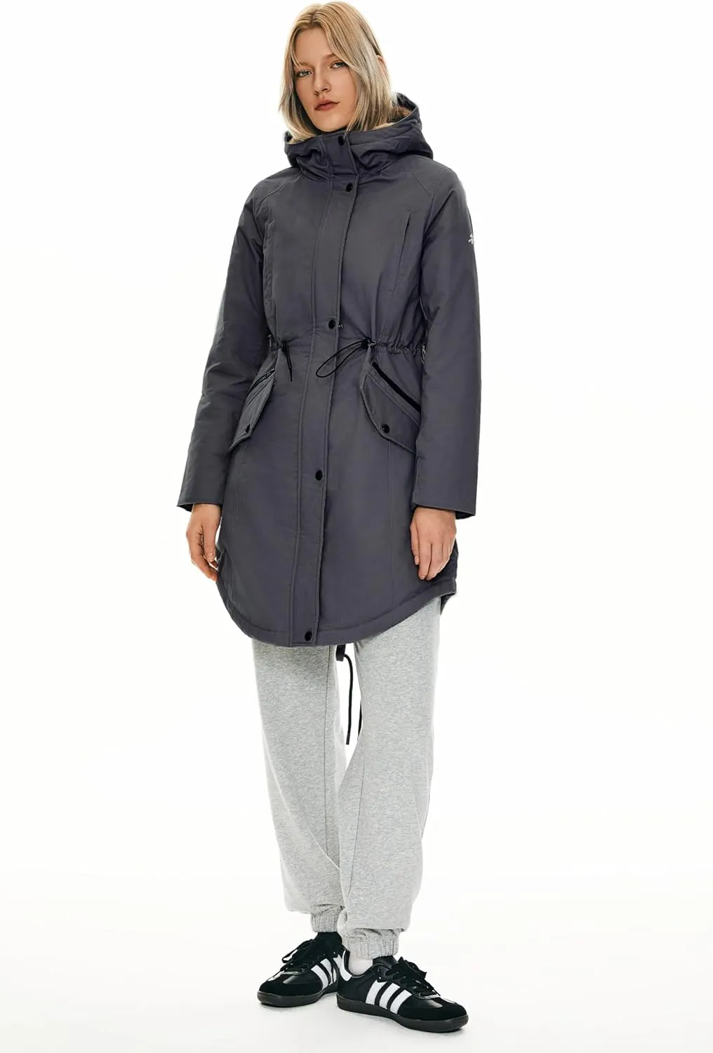 Orolay Women's Thicken Fleece Lined Parka Winter Coat Hooded Jacket with Pockets