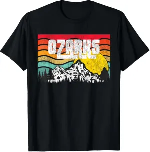 Ozark Mountains Ozarks Forests Vintage Sunset Retro T-Shirt